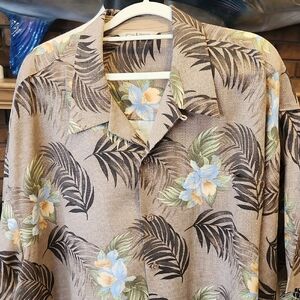 Tommy Bahama 100% Silk Mens Casual Tropical Shirt Size XXL Resortwear Cruise